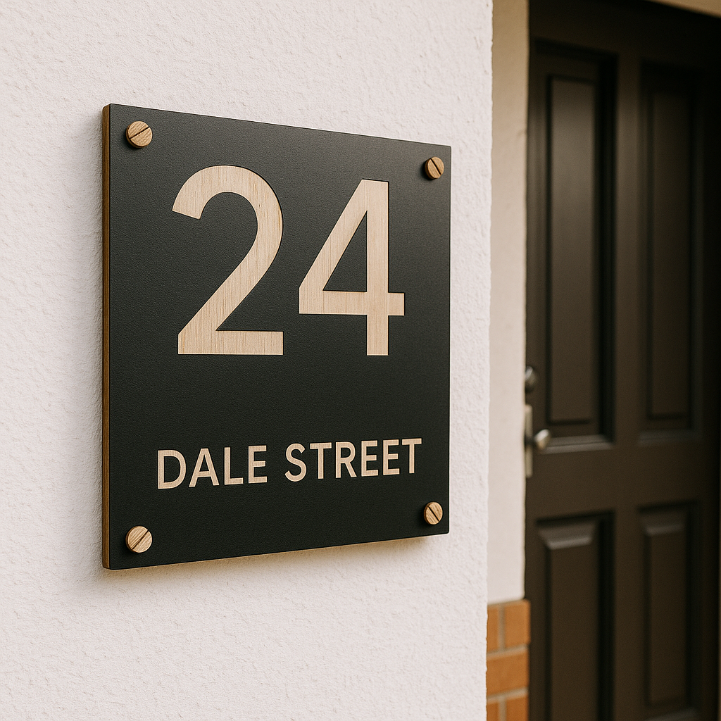 Modern Address Plaque