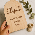 Personalised Baby Birth Plaque