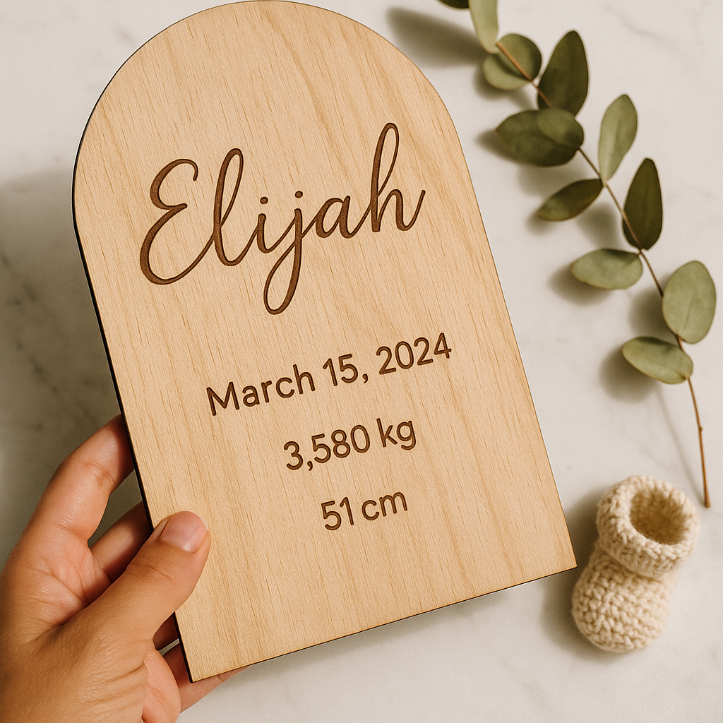 Personalised Baby Birth Plaque