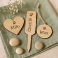Pet Lover Memorial Bundle — Plaque + Garden Stake + Ornament